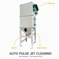 Collecteur de poussière à jet pulsé pour usine, avec moteur, pour la collecte de poussière de céréales et le recyclage de poudre, haute efficacité