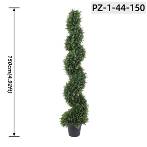 Árbol Topiario Artificial en Espiral, <span class=keywords><strong>Ciprés</strong></span> Artificial en Maceta, Arbusto de Boj Retorcido, Planta Verde Artificial para Paisajismo de Villas, Centros Comerciales, Hoteles y Terrazas - Product Image 6