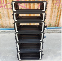 Boîtier de mixage audio 19 pouces 390 mm U2 U3 U4 U6 avec roulettes