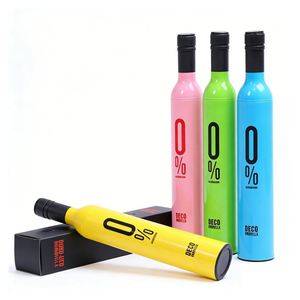 Nouvelle conception, vente en gros, parapluies publicitaires personnalisés imprimés en forme de bouteille, parapluie bouteille de vin - Product Image 1