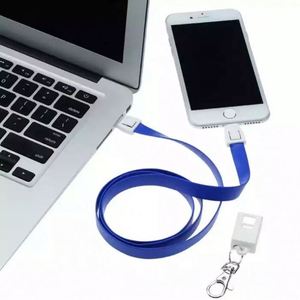 สายชาร์จโทรศัพท์แบบสายคล้องคอไนลอนถัก 3-in-1 USB Type-C พร้อมพิมพ์โลโก้ตามสั่ง น้ำหนักเบา พกพาสะดวก - Product Image 4