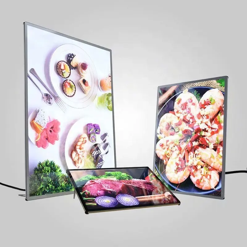 Guangdong Fabriek Aluminium Frame Slim Led Light Box Voor Reclame Poster Afdrukken Display