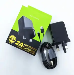 ポゴアフリカホットセラー工場価格急速充電器データケーブル5V2A USB TO Micro UK USプラグ