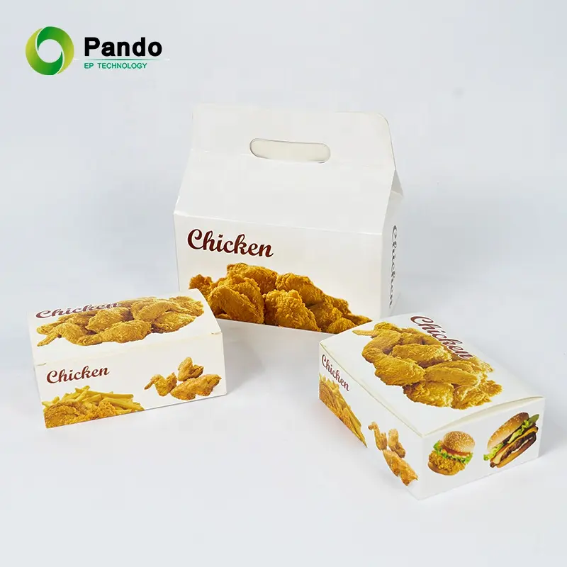 Fabricante de papel descartável para frango frito, saquinho de batatas fritas, balde de frango frito, caixa de tortas de ovo, atacado