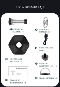 Lampe de tente Overseasdesign HEX-13 étanche, type stroboscopique, recharge Type-C, 7 modes, pour voiture, camping, réunions en extérieur, personnalisation en petites séries - Product Image 6