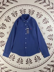 Nouvelle chemise décontractée classique brodée de <span class=keywords><strong>la</strong></span> marque Xunge 2026 en sergé anti-boulochage avec logo cheval 100 % coton pour l'été - Product Image 5