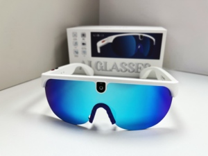 Lunettes intelligentes AI AiMB-G5 avec caméra 1080P, commande vocale, microphone, charge Type-C, monture noire, verres jaunes - Product Image 6