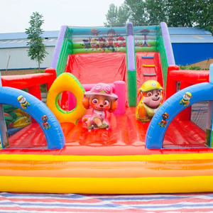 Venta caliente perro de dibujos animados castillo inflable tobogán de agua con Pared de escalada Combo Casa de rebote al por mayor castillo hinchable para niños - Product Image 5