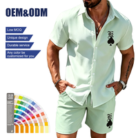 Ensemble T-shirt à manches courtes et short à cordon de serrage pour homme, avec logo personnalisé et imprimé lettres motif pique, Nouvelle collection 2026, pour tenue décontractée quotidienne d'été