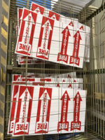 Pegatina Fotoluminiscente para Extintor de Incendios, Señal Autoadhesiva que Brilla en la Oscuridad, Señal de Seguridad Luminosa, Salida de Emergencia, Pasillo, Vinilo Rojo y Blanco