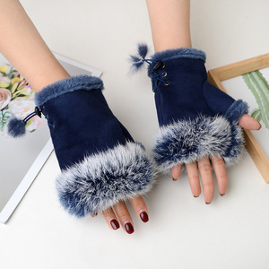 Guantes sin Dedos de Alta Calidad para Mujer, Lindos, de Felpa, Acrílico/Algodón, Cálidos para el Invierno, Uso Diario, Fiestas, Esquí y Deportes - Product Image 3