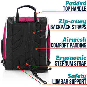 Sac à dos pour patins à roulettes de hockey sur glace, échantillon gratuit, pour patinage en ligne, quad, patinage de vitesse, rangement pratique pour chaussures de ski et casque - pour les voyages - Product Image 3