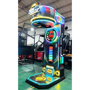 Machine de jeu d'arcade de boxe à monnayeur, en fer et plastique, lumières LED colorées, certifiée CE, garantie 1 an, 1 joueur, pour adultes, jeu en intérieur - Product Image 1