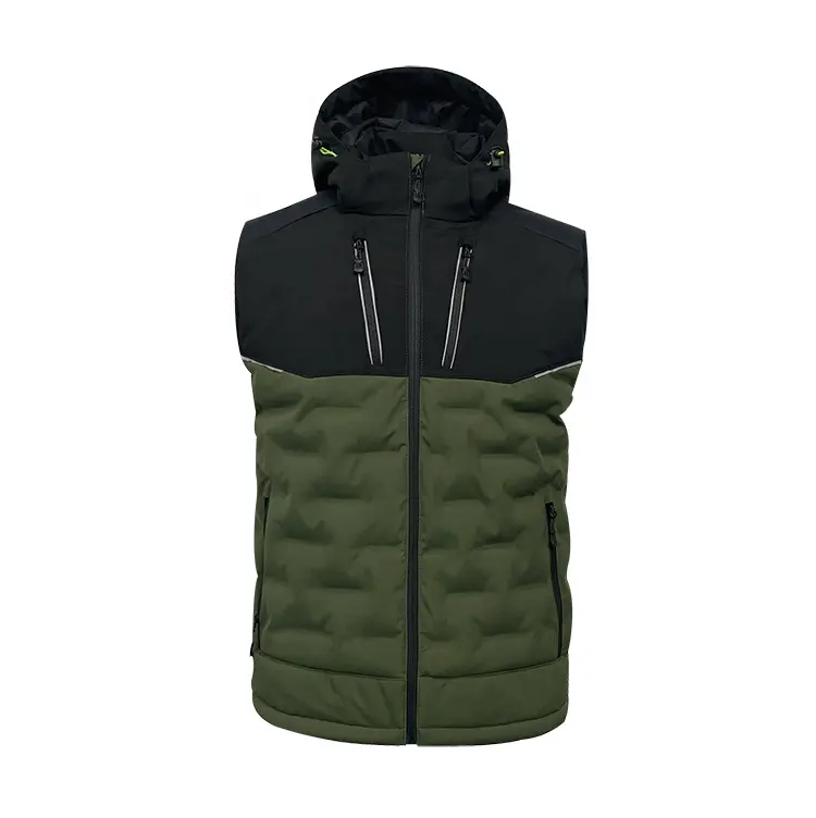 Puffy vest mùa đông của nam giới Bodywarmer quần áo ngoài trời