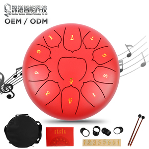 Oferta Especial: Tambor de Lengüetas de Acero Lotus de <span class=keywords><strong>10</strong></span> Pulgadas y 11 Notas, Handpan, Instrumento Musical de Percusión en Tono D - Product Image 1