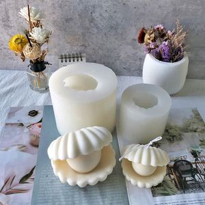 Custom Private Label Novelty, Open Shell Pearl Eco White Barn Handmade Scented <b>Candle</b>/ - Product Image 3