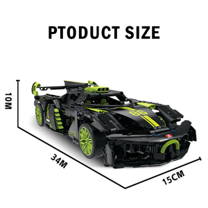 Juguete de Auto Superdeportivo <span class=keywords><strong>Bugatti</strong></span> a Escala 1:14, Kit de Bloques de Construcción, 910 Piezas, Juguete Educativo de Control Remoto, Modelo de Auto de Carreras, Juguete de Construcción - Product Image 6