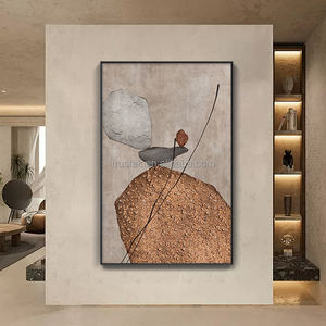 Nuove Dipinture Decorative Stile Crema 2025 <span class=keywords><strong>con</strong></span> Acquerello <span class=keywords><strong>e</strong></span> Stampa Digitale per Stanza Foglie 80x120cm <span class=keywords><strong>Cornice</strong></span> Nera/Dorata - Product Image 5