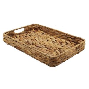 Vietrustic Rectangle Bamboo Water Hyacinth Serving <b>Tray</b> Custom Size Home & Commercial Use Handmade in Vietnam - Product Image 1