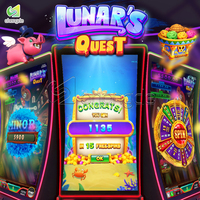 Versión en inglés, compatible con Lunar's Quest Piggy Bank Break, pantalla táctil Vertical personalizada, máquina de habilidad que funciona con monedas, Kits de tablero de juego