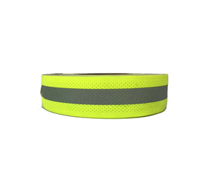 Nastro in tessuto di poliestere ad alta visibilità ritardante di fiamma e materiale riflettente striscia di avvertenza prismatica per cucire di sicurezza - Product Image 4