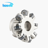 Tête de fraiseuse à face indexable BT50 à 6 cannelures, revêtement TiAlN, carbure 42HRC, marque BOSIDE, insert RPMT1204, outil de fraisage CNC D63-D160