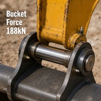 Excavatrice sur chenilles hydraulique d'occasion pour travaux de terrassement en sous-sol avec télécommande industrielle sans fil, conception compacte, en stock