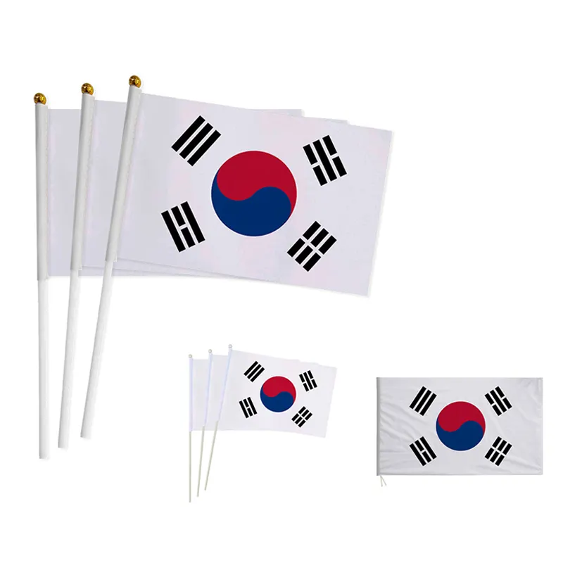 Prodotti più popolari per la bandiera sventolante a mano 2024 14*21cm corea bandiera sventolante