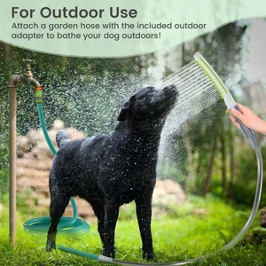 Kit de Douche Professionnel 3 Modes pour Animaux de Compagnie avec Tuyau de 2,4 m, Commutateur de Douche de Salle de Bain et Support Mural Auto-Adhésif – Outil de Bain pour Chiens - Product Image 3