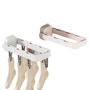 Xinzao Concealed <b>Drying</b> Clip <b>Wall</b> <b>Mounted</b> Rectangle <b>Clothes</b> Hanger Towel <b>Rack</b> Sock <b>Drying</b> Organizer For Balcony Bathroom - Product Image 2
