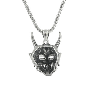 Collar de Acero Inoxidable con Colgante de Máscara de Toro, Estilo Punk Retro para Hombre, 19013 - Product Image 3
