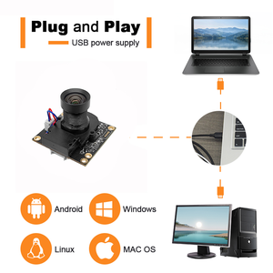 Pmini โมดูลกล้อง USB 2MP พร้อมสวิตช์ iR-Cut Imx662 1080P UVC บอร์ดกล้องสำหรับ Kiosk Ai Robot voidance - Product Image 4