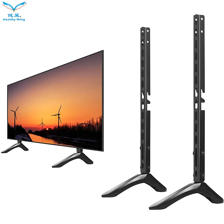 Universal Table Top Stand Height Adjustable Home Tabletop Stands Mount For 32-100" LED LCD Flat Screen TV Mount Desktop Holder