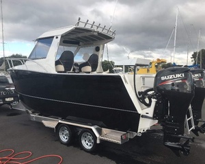 Catamaran à <span class=keywords><strong>voile</strong></span> <span class=keywords><strong>en</strong></span> aluminium Gospel de 6,2 m, bateau de pêche avec cabine, largeur de 2,45 à 2,55 m, 2 réservoirs de carburant de 190 L, garantie de 3 ans sur le coque. - Product Image 3