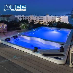 JOYEE <span class=keywords><strong>Spa</strong></span> <span class=keywords><strong>de</strong></span> nage à contre-courant autoportant à deux zones pour 6 à 8 personnes, avec massage par jets d'eau, piscine <span class=keywords><strong>de</strong></span> nage à contre-courant, <span class=keywords><strong>spa</strong></span> extérieur - Product Image 1