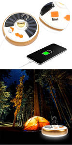 Lanterne de camping portable USB rechargeable Type C, lumière solaire à adsorption magnétique avec affichage de la puissance, à suspendre pour le camping en extérieur et la terrasse - Product Image 6