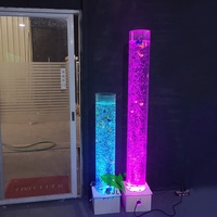 Lampe à bulles d'eau ronde LED multicolores changeantes pour décoration intérieure