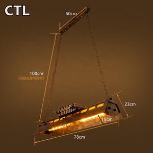 Lampada a Sospensione Rettangolare in Ferro Stile Loft Retrò, Lampadario Industriale Vintage in Metallo <span class=keywords><strong>per</strong></span> Cucine e Bar - Product Image 6