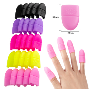 TAMAX NAT058 10 PIÈCES Capuchons en silicone pour dissolvant de vernis à ongles, lingettes dégraissantes et nettoyantes pour les doigts, outils de manucure - Product Image 2