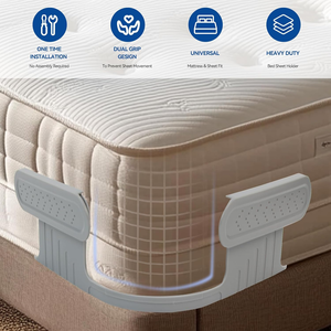 Supports de draps de <span class=keywords><strong>lit</strong></span> pour les coins, clips de draps de <span class=keywords><strong>lit</strong></span> avec sangle de verrouillage pour matelas compressés - Product Image 3