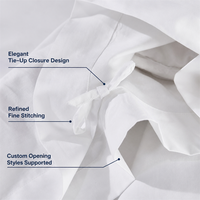 Parure de lit hôtelière blanche simple tissée 4 pièces en polyester, drap-housse et housse de couette, pour gîtes, clubs, vente en gros d'usine, logo personnalisé