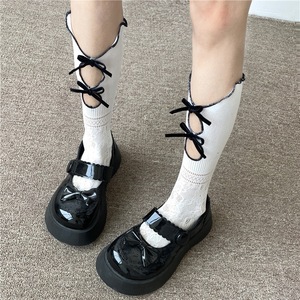 Calzini Lolita per bambini sopra il polpaccio da <span class=keywords><strong>bambina</strong></span> calze sopra il ginocchio per bambini calze al ginocchio principessa stile fiocco - Product Image 1