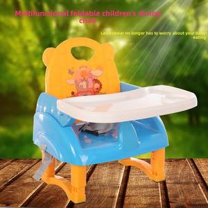 Chaise de <span class=keywords><strong>Repas</strong></span> Pliante et Portable en Plastique, Multifonctionnelle, Chaise Haute et <span class=keywords><strong>Siège</strong></span> Rehausseur pour Bébés et Enfants - Product Image 4