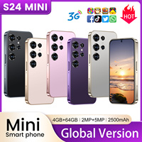 Expédition rapide, mini téléphone S24 débloqué avec écran de 4 pouces, double SIM, téléphones mobiles de poche, petit téléphone mobile 4G Android, mini smartphone intelligent