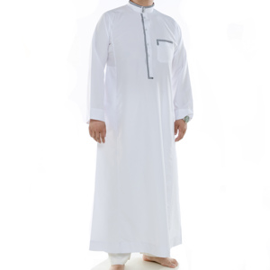 Abiti arabi <span class=keywords><strong>musulmani</strong></span> all'ingrosso abiti da uomo in puro colore liturgico <span class=keywords><strong>vestiti</strong></span> in Cashmere lavato abiti Qatari - Product Image 4