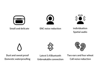 Écouteurs A9 Pro A11 LED à écran tactile couleur, réduction active du bruit, autonomie de 36h, faible latence, casque de jeu TWS