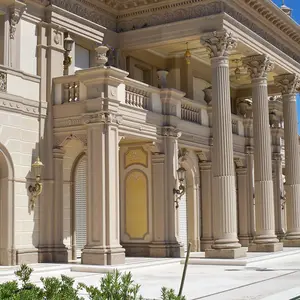 Classical Wall Facade Exterior Stone Entablature Portugal Limestone Natural Cornice and Frieze Customized 2.16 - 2.56 Polished