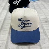 Gorra de Béisbol OEM de 5 Paneles, Corona Alta, Nueva Llegada, de Algodón Ligero y Colorido, Estructurada, Deportiva, con Logotipo Bordado Personalizado, Color Azul Cielo