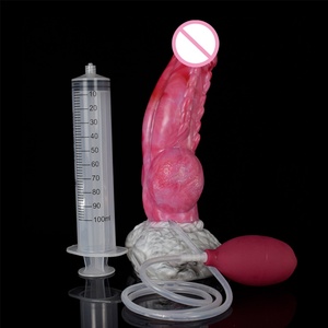 YOCY Enorme Dildo de Fantasía con Forma de Pene Animal y Función de Eyaculación para Mujeres y Hombres, Nudo de Lobo, Tapón Anal de 7CM, Estimulador Vaginal y de Próstata, Sex Shop - Product Image 3