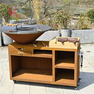 Parrilla <span class=keywords><strong>de</strong></span> Carbón Portátil Moderna <span class=keywords><strong>de</strong></span> Acero Corten/Acero Inoxidable Resistente <span class=keywords><strong>a</strong></span> la Intemperie para Exteriores, para Hogar y Camping, Fácil <span class=keywords><strong>de</strong></span> Montar y Limpiar, para 3-5 Personas - Product Image 3